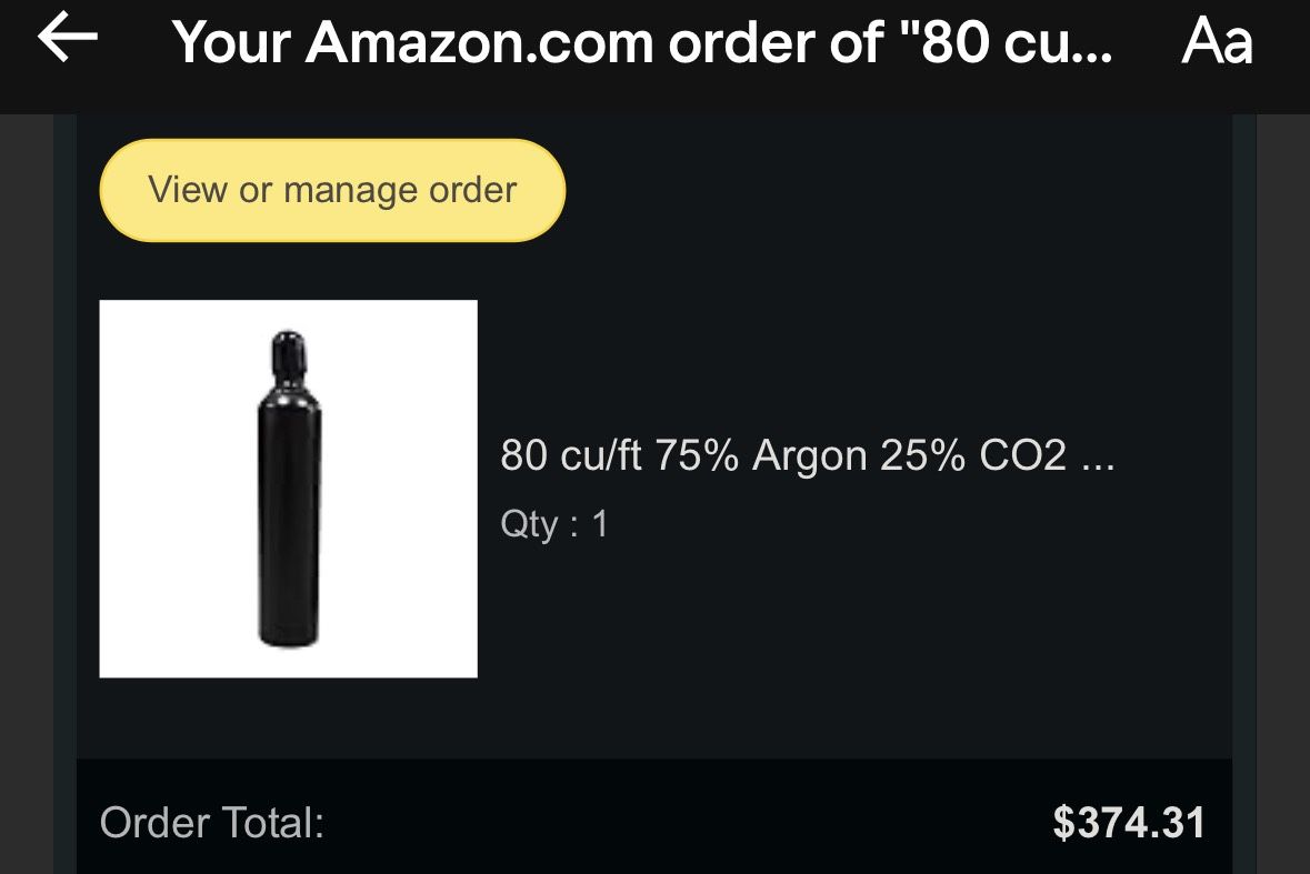 Argon And Co2 Gas Tank