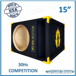15” Single Ported Competition Speaker Box Sub Box Subwoofer Enclosure Ground-Shaker 