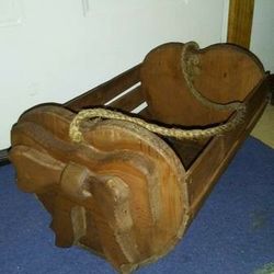 Vintage Wooden Hanging Plant Holder! 