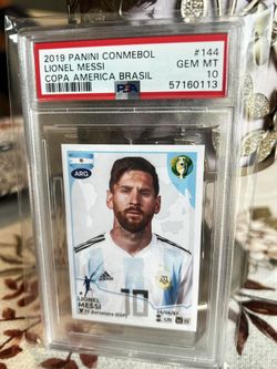 2019 Panini Conmebol Lionel Messi # 114 Copa América Brasil PSA 10