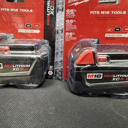 M18 Milwaukee 5.0 Batteries 
