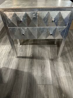 Silver nightstand