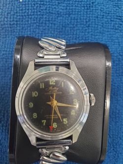Vintage SHELLEY DE LUX Mechanical Military Wristwatch 