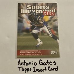 Antonio Gates San Diego Chargers Hall of Fame TE Topps Short Print Insert Card. 