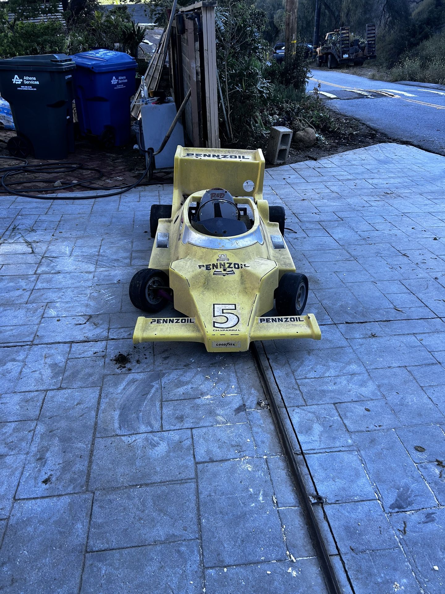 Vintage Go Kart With Fiberglass Body