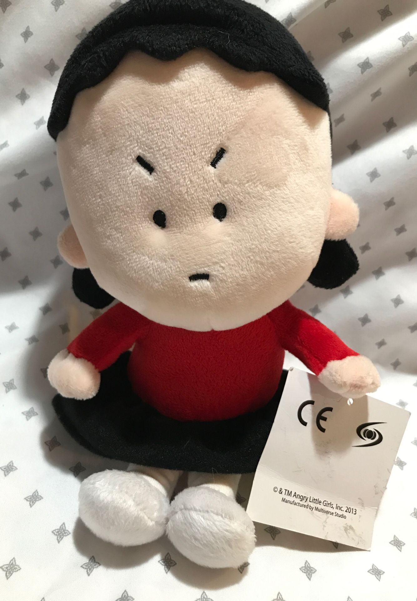 8 inch angry little Asian stuffed animal beanbag $8