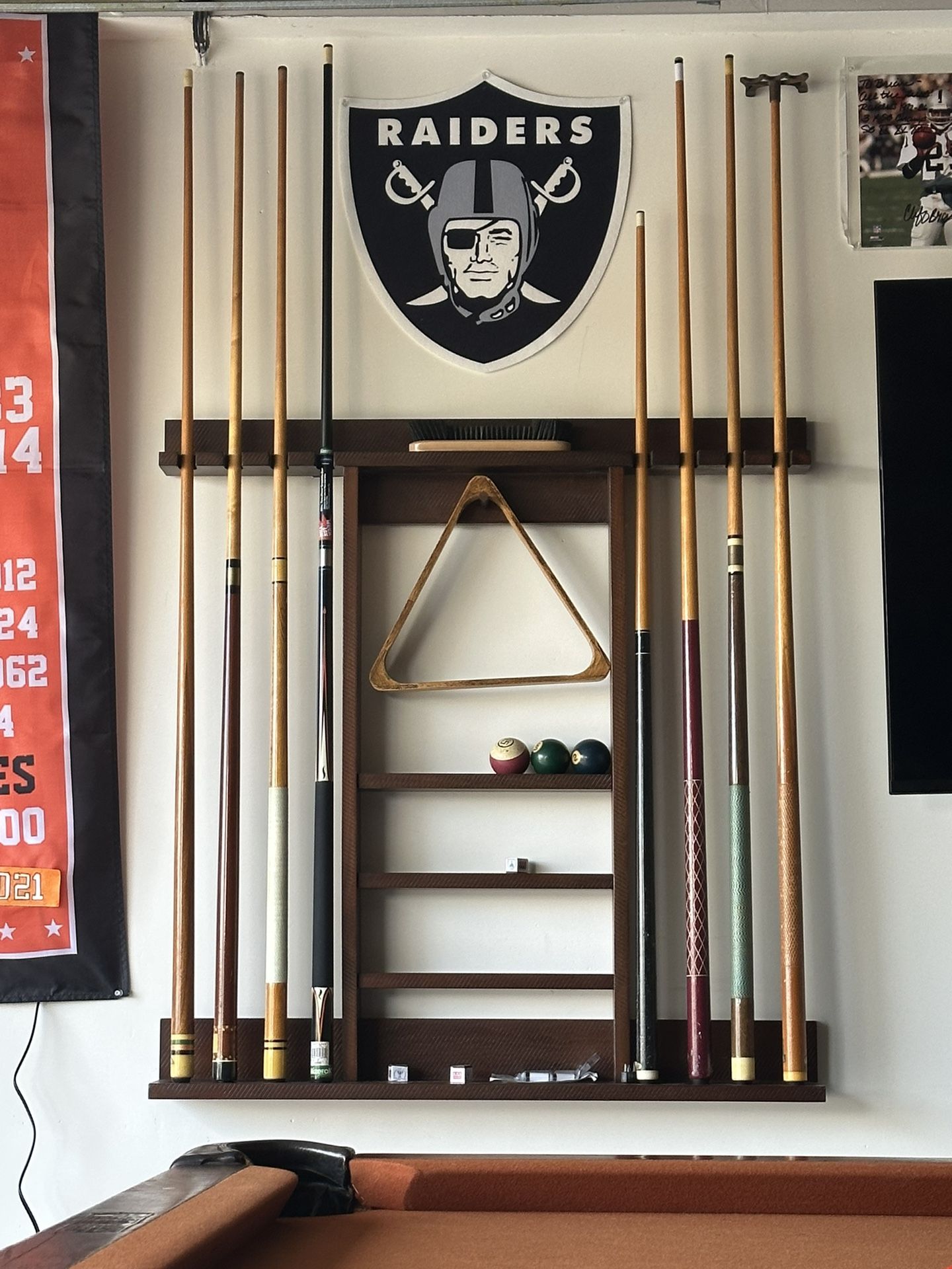 Pottery Barn Cue Stick Wall Mount Storage Rack - Pool Stick Wall Holder Storage New in Box