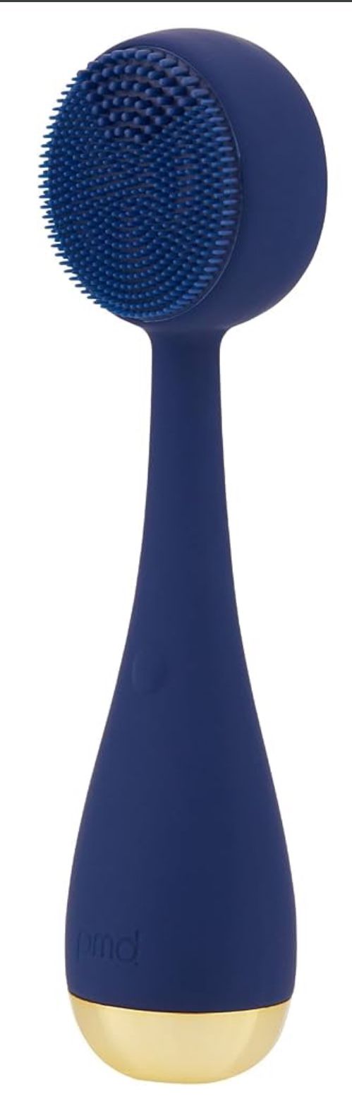 PMD Clean - Smart Facial Cleansing Device with Silicone Brush—Navy Blue
