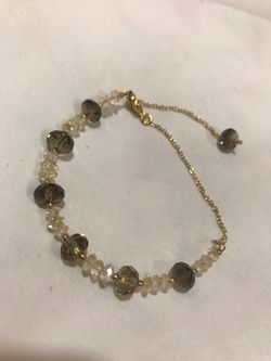 Moonstone and Smokey quartz bracelet