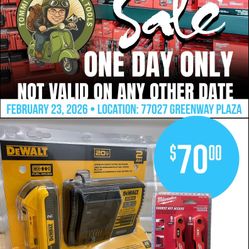 ONE DAY ONLY: DeWALT 20V MAX Starter Kit (2Ah Battery & Charger) & Milwaukee Hex Keys