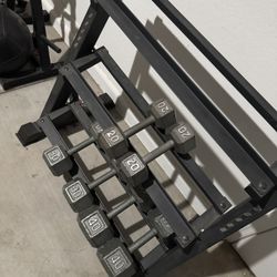 Dumbbell Set And Plate Rack