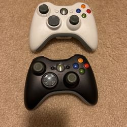 2 Used Xbox Controllers And Headset
