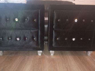 2 black drawer set $85