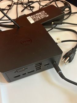 Dell Docking Station with Power Adapter and Cables