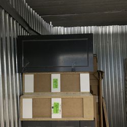 Full Set of Kitchen Cabinets Gray/White