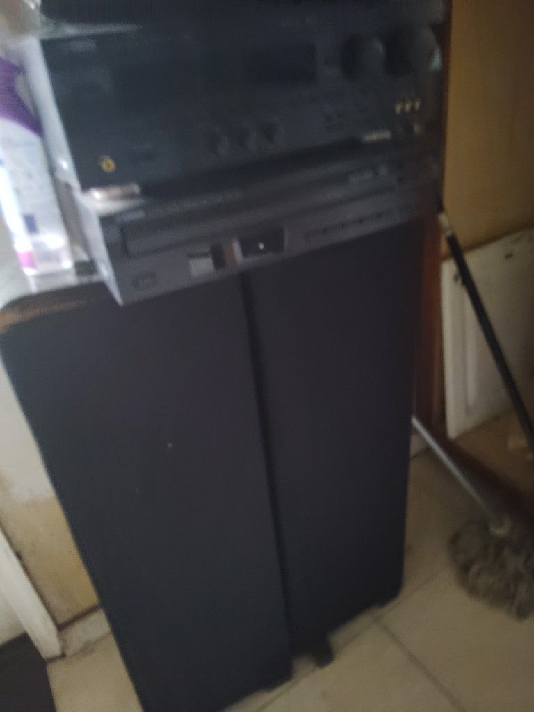 $50; cash  u pick up YAMAHA natural surrond  sound radio digital doubly b with 3!feet tall speakers. I'm moving I have no room it has no remote.