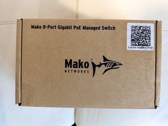 Mako Networks 8 Port Gigabit PoE Managed Switch (1008-SW/P) Black