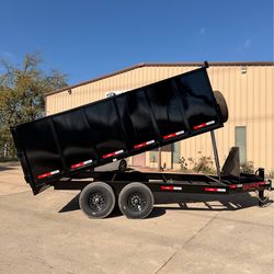 NEW DUMP TRAILER , 14’ , 8ft wide