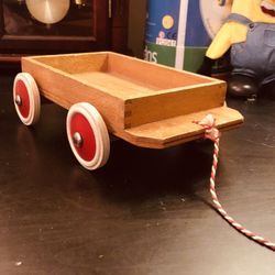 Vintage Rare Wooden HEROS Doll Wagon Western Germany very nice