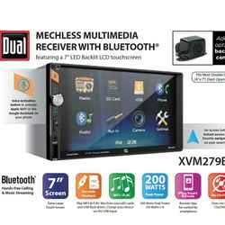 Dual Electronics XVM279BT 7-inch LED Touch Screen Double DIN Car Stereo | Bluetooth, Micro SD, USB, MP3


