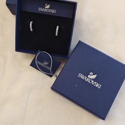 Swarovski Small Hoop Post Earrings 