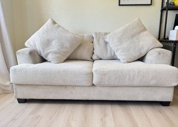 Beige Love Seat And Sofa