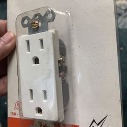New White Electric Receptacle 