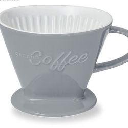 Creano Porcelain coffee dripper . Color: Stone Grey. Standard. Perfect For Those Camping Trip Morning. 