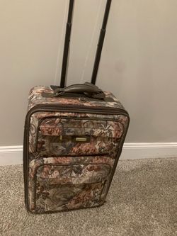 Bath Sears Floral Tapestry Rolling Carry-On Luggage