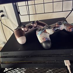 Playstation 4 With Two Game Remotes
