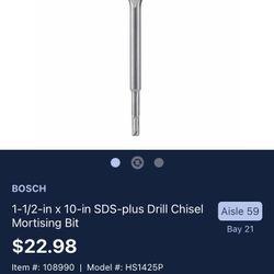 Bosch Bulldog  Sds Plus 1-1/2” Wide Chisel 