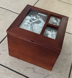 Melannco collage photo-storage box picture frame 70+ pictures 8x8x6