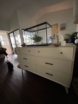 Large White Wooden Dresser