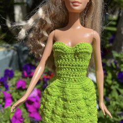 New Mini Green Dress for Barbie – Stylish Outfit for 11.5” Dolls