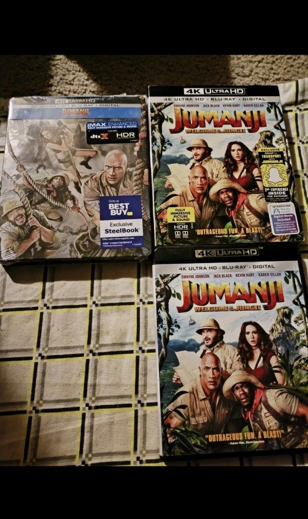 Jumanji: The Next Level OOP 4K / Blu-ray + Digital Steelbook RARE + FRRE 4K BLU