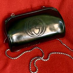 Original Gucci,green Leather Vintage Valet/pouch 