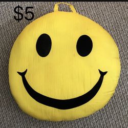 Large Yellow Smile Pillow