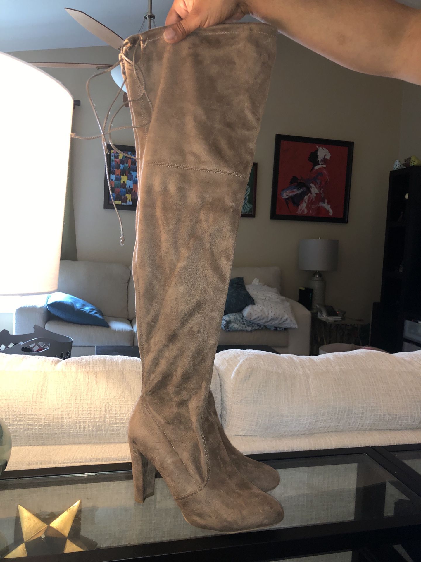 Sexy Brown Thigh High Boots