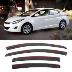 Fits 2011-2016 Hyundai Elantra Sedan Window Visors Side Door In Channel Deflectors