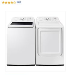 Samsung Glass Top Washer & Dryer (White)