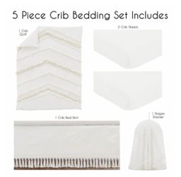 Boho baby bedding set