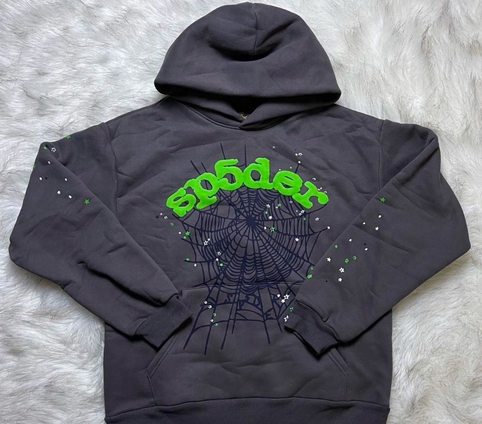 Dark Gray/Green OG Sp5der Hoodie