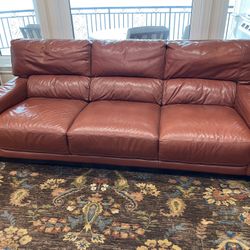 Two Leather Sofas From Macy’s $300 Each