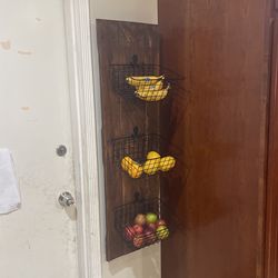 Rustic 3 Tier Kitchen Organizer