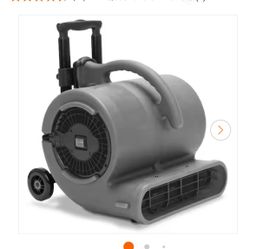 NEW IN BOX Shop B-Air 1/2 HP Air Mover for Janitorial Water Damage Restoration Stackable Carpet Dryer Floor Blower Fan with Handle Grey