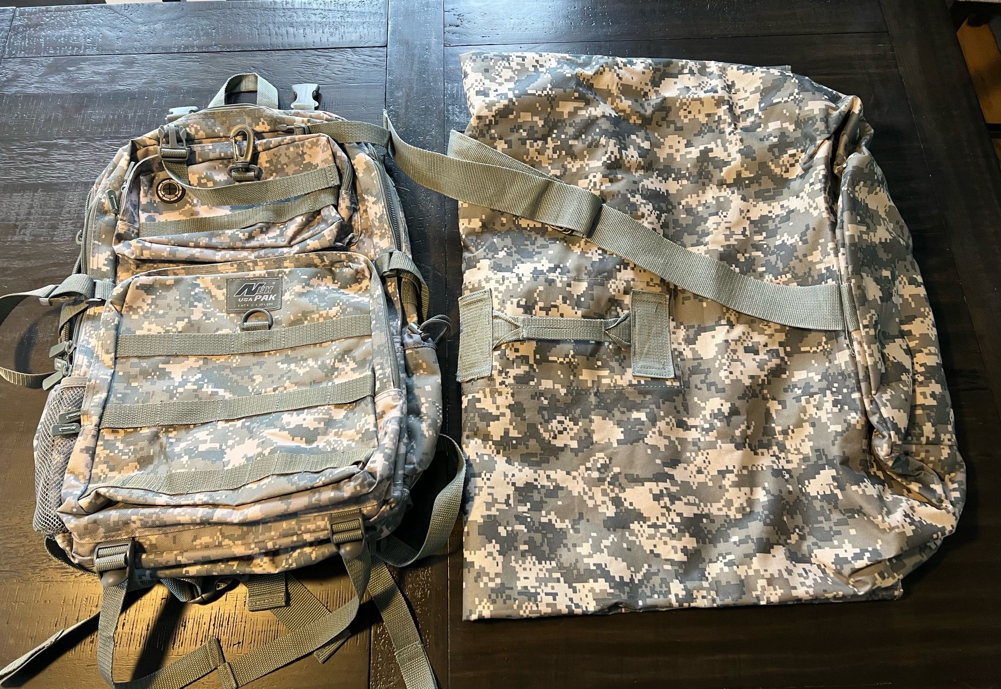 Camo Backpack And Duffel Bag 