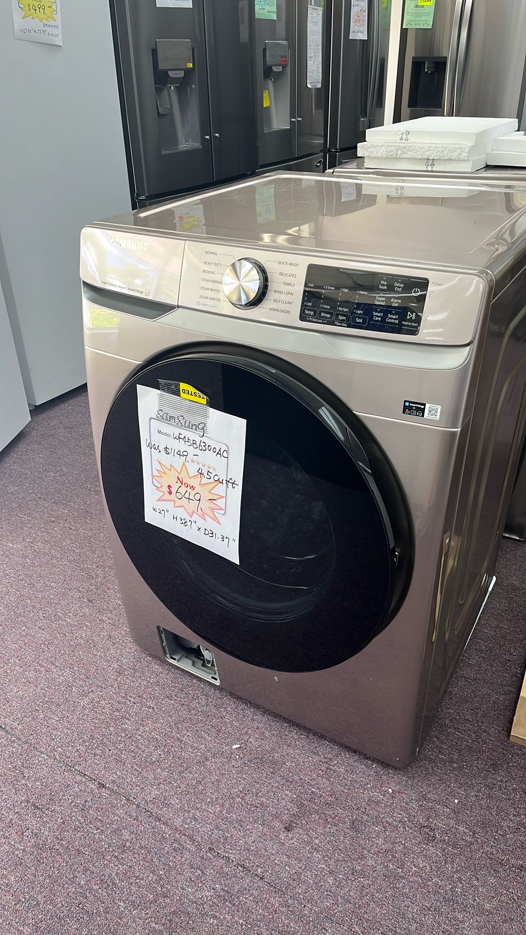 Washer Front Load New Open Box Lavadora Nueva Scratch And Dents