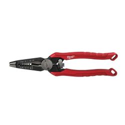 MILWAUKEE 9 in. 7-in-1 High Leverage Combination Wire Stripper/Cutter Pliers (Model: 48-22-3708)