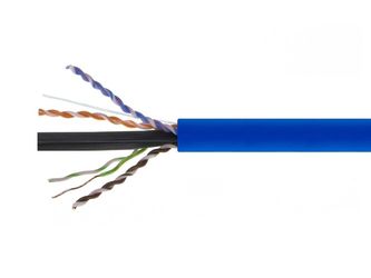 Monoprice Cat6A 500ft Plenum CMP Bulk Ethernet Cable Blue 43704