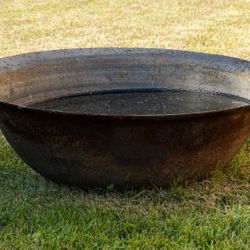 Huge 1800's LOUSIANA Sugarcane Cast Iron Kettle Firepit Etc.